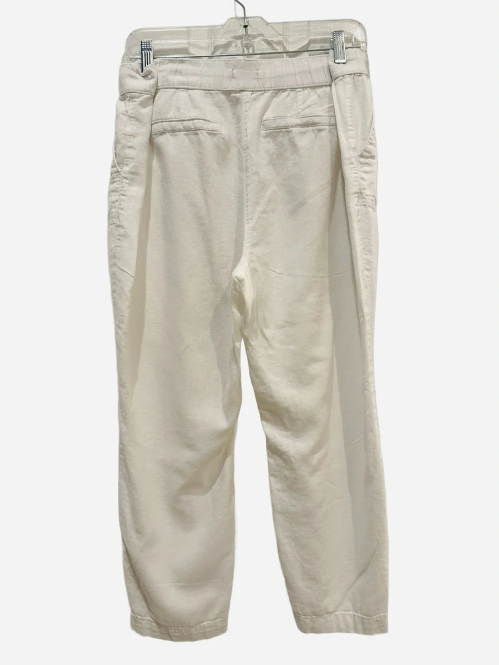 Per Se White Cropped Wide-Leg Pants. XL